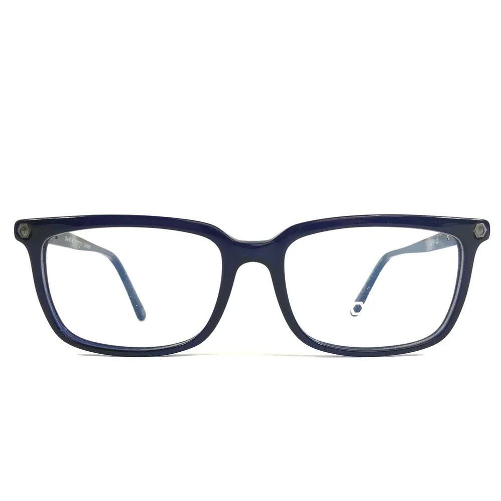 O-SIX Eyeglasses Frames OV-817 C.1157/T1157 Blue Rectangle Full Rim 56-17-135